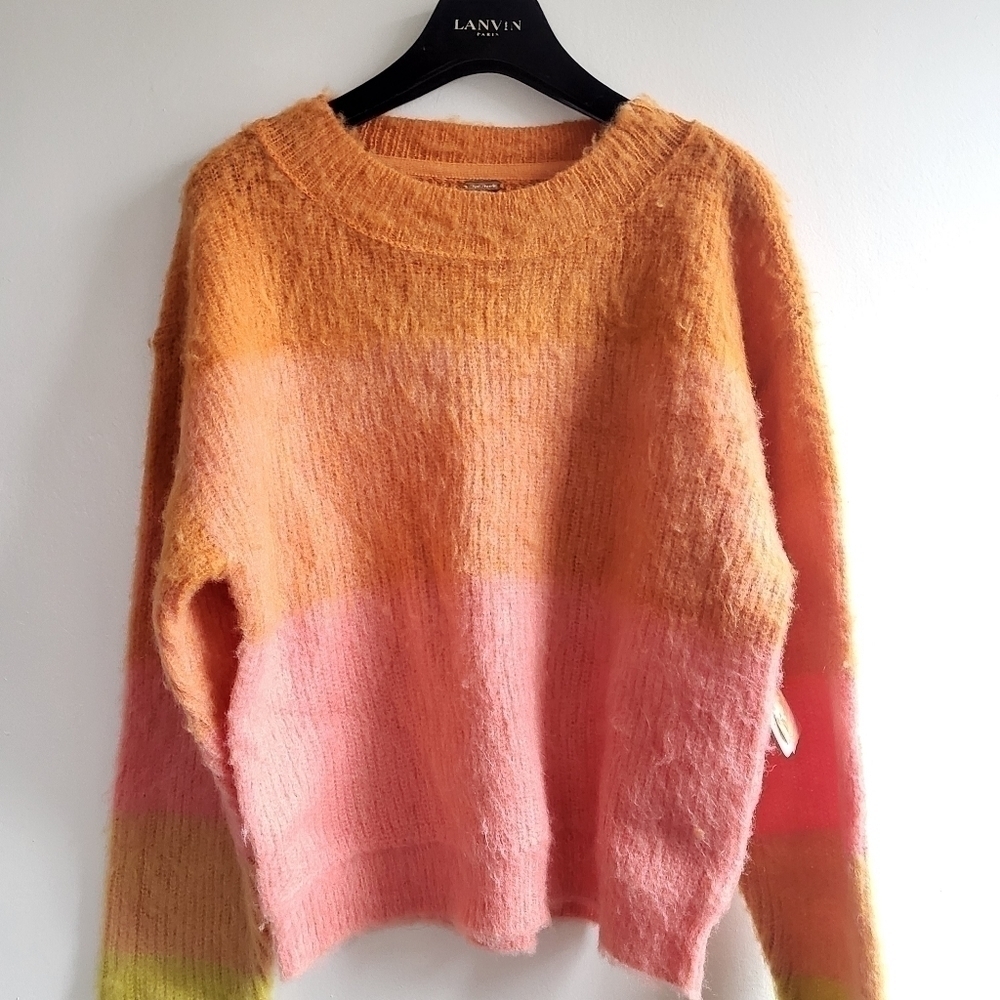 New Free People Autumn Sky Pullover Autumn Sky Combo Sweater NWT Size Small - Picture 10 of 13